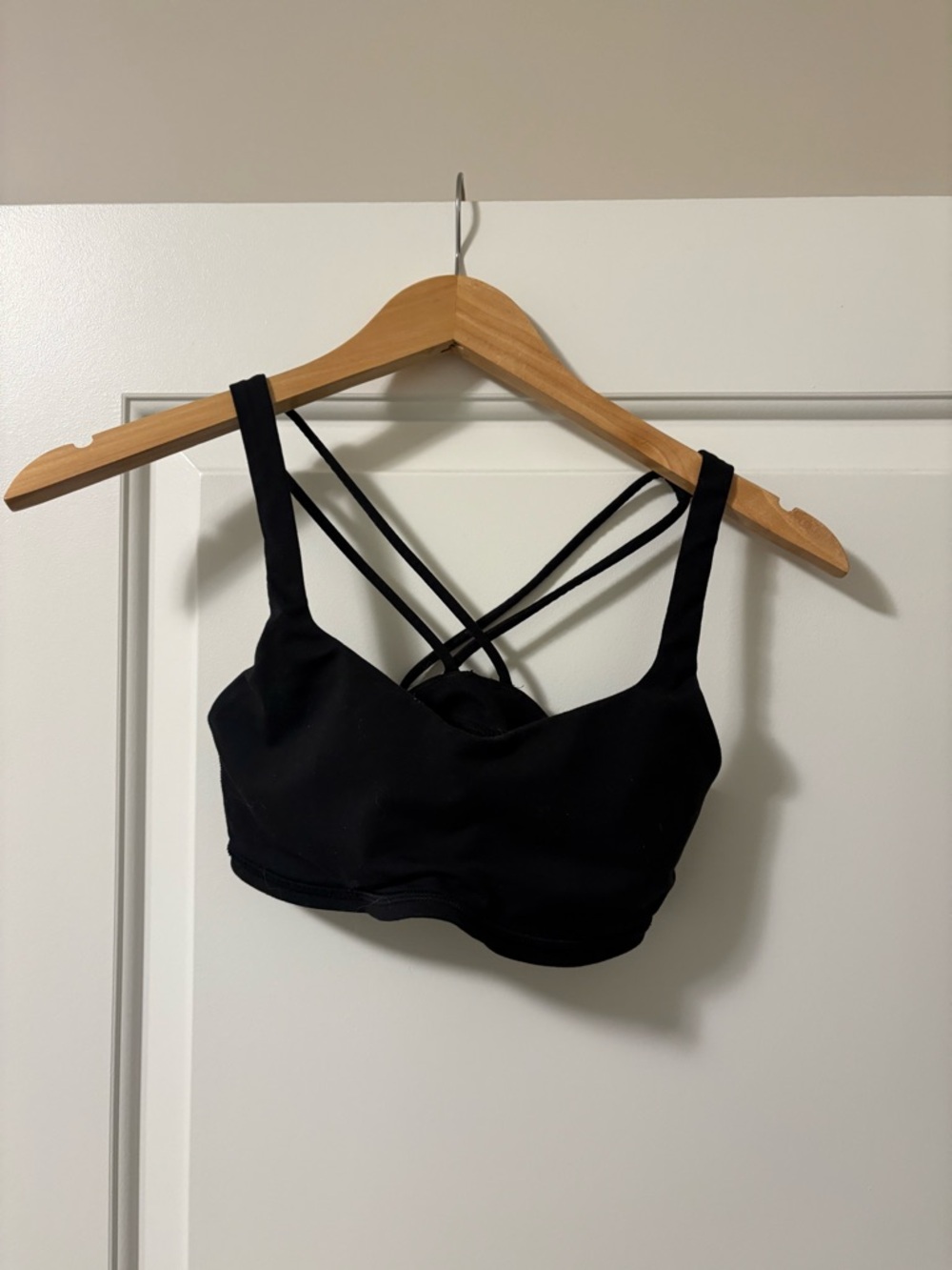 lululemon athletica Black Strappy Crossback Sports Bra